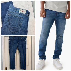 True Religion Rocco Relaxed Skinny Jeans Blue Size 44 No Flap